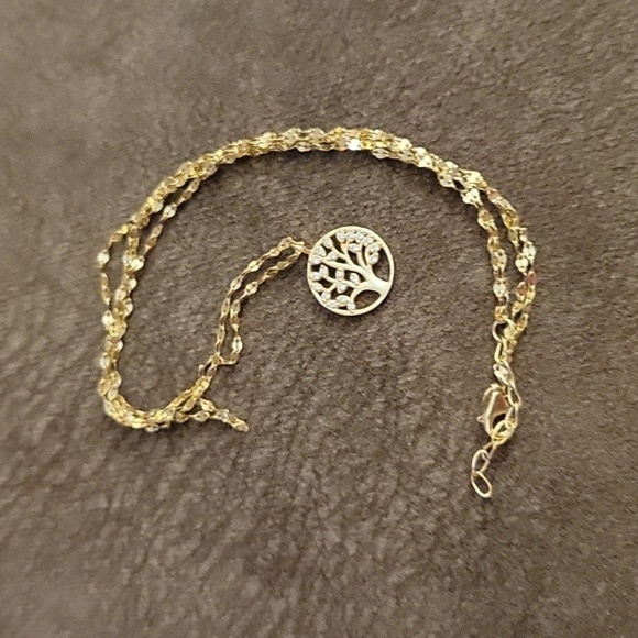 Lara ROES Dainty Sterling Silver Tree of Life Pendant Layered Necklace - Picture 5 of 6